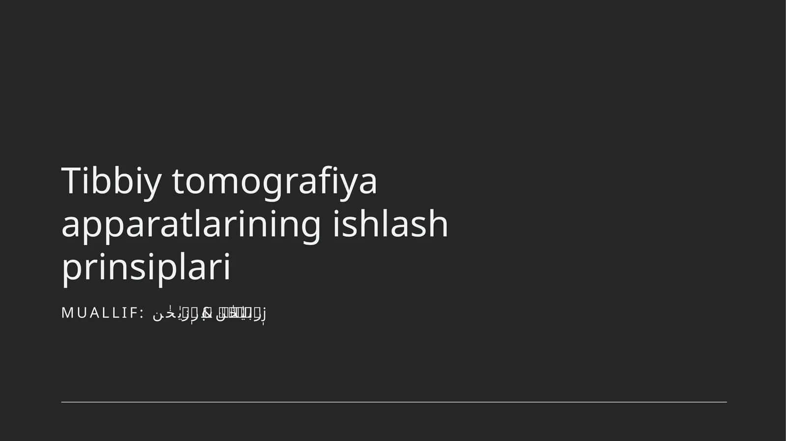 Tibbiy tomografiya apparatlarining ishlash prinsiplari