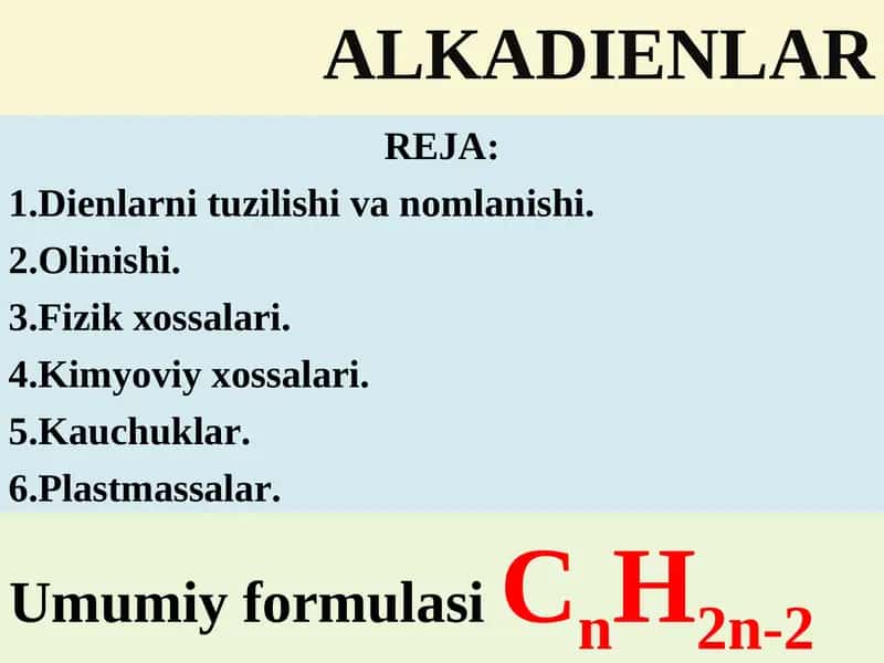 ALKADIENLAR