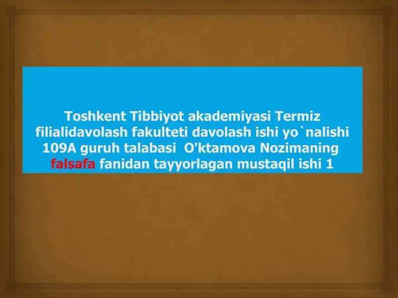 Falsafiygʻoyalar va yoʻnalishlar