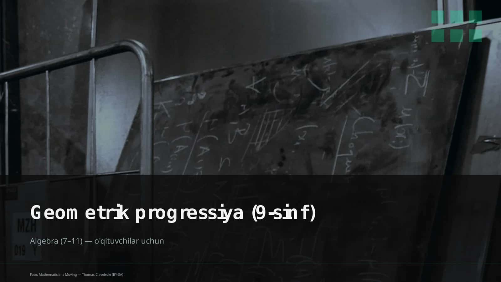 Geometrik progressiya (9-sinf)