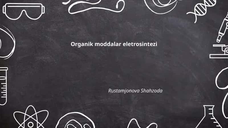 Organik moddalar eletrosintezi