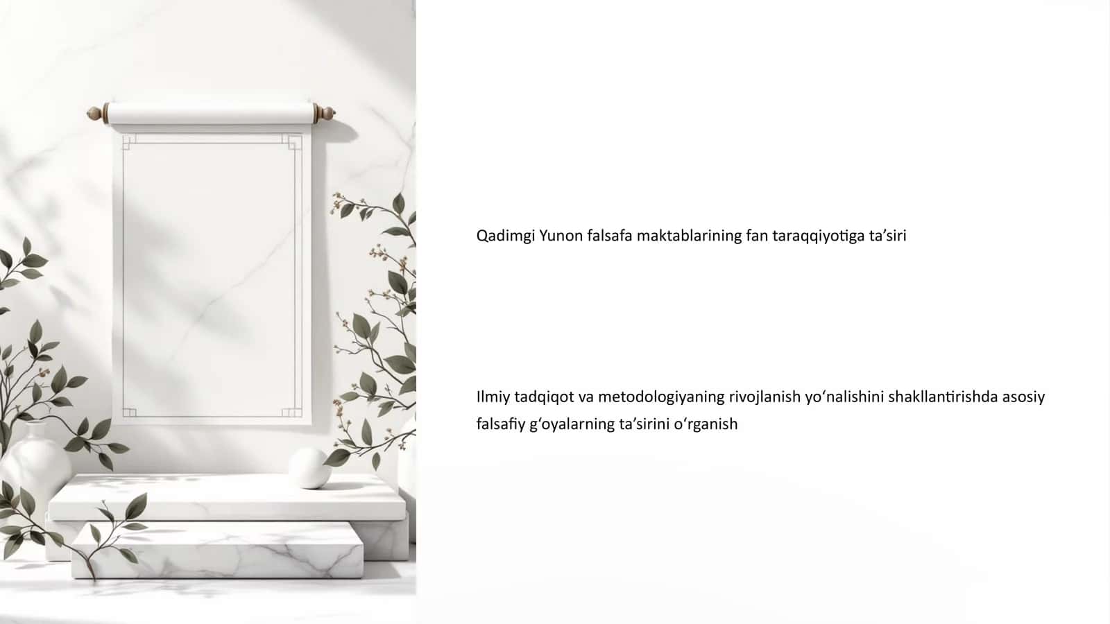Qadimgi Yunon falsafa maktablarining fan taraqqiyotiga ta’siri