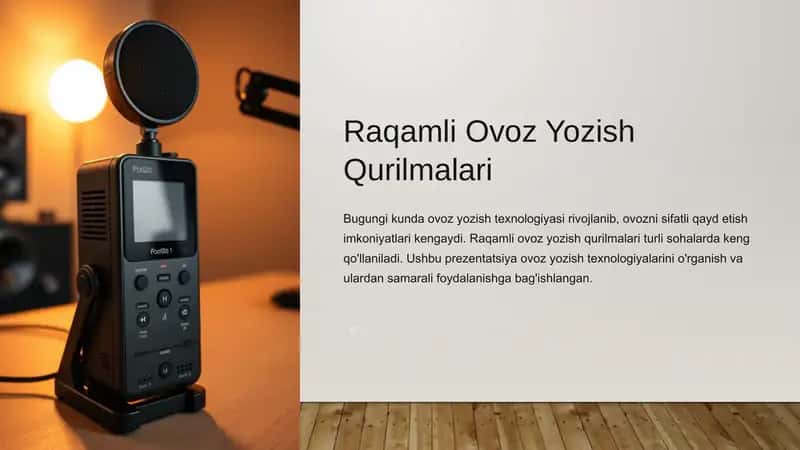 Raqamli Ovoz Yozish Qurilmalari
