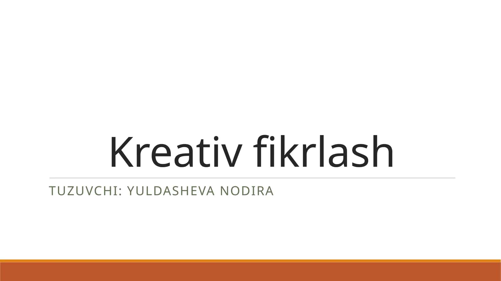 Kreativfikrlash