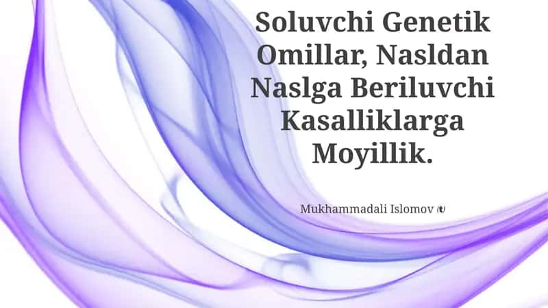 Salomatlikka Xavf Soluvchi Genetik Omillar