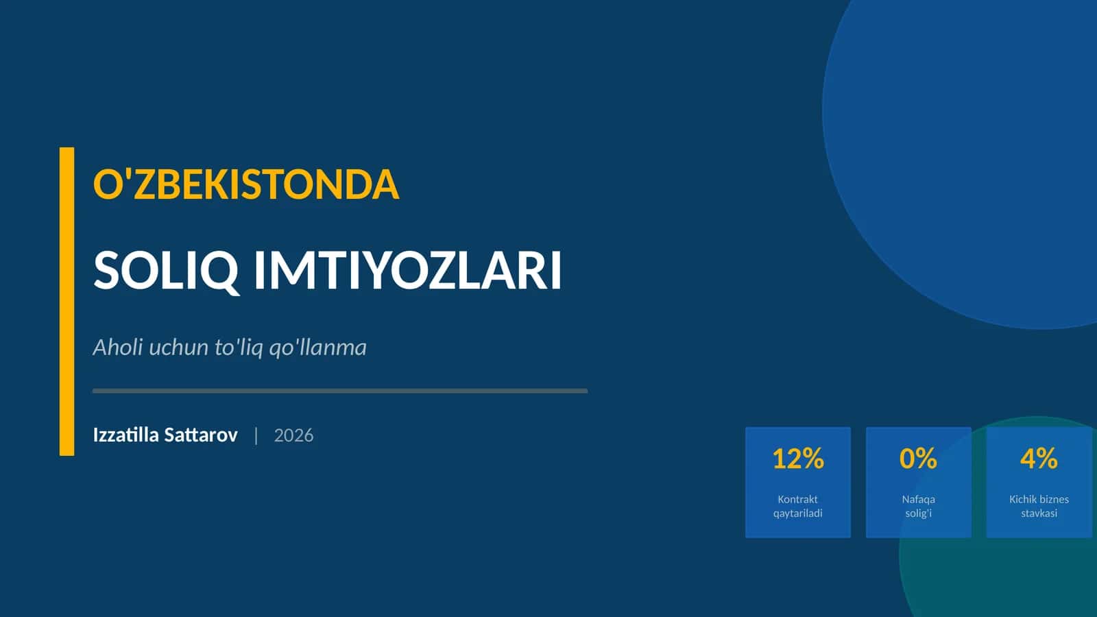 SOLIQ IMTIYOZLARI