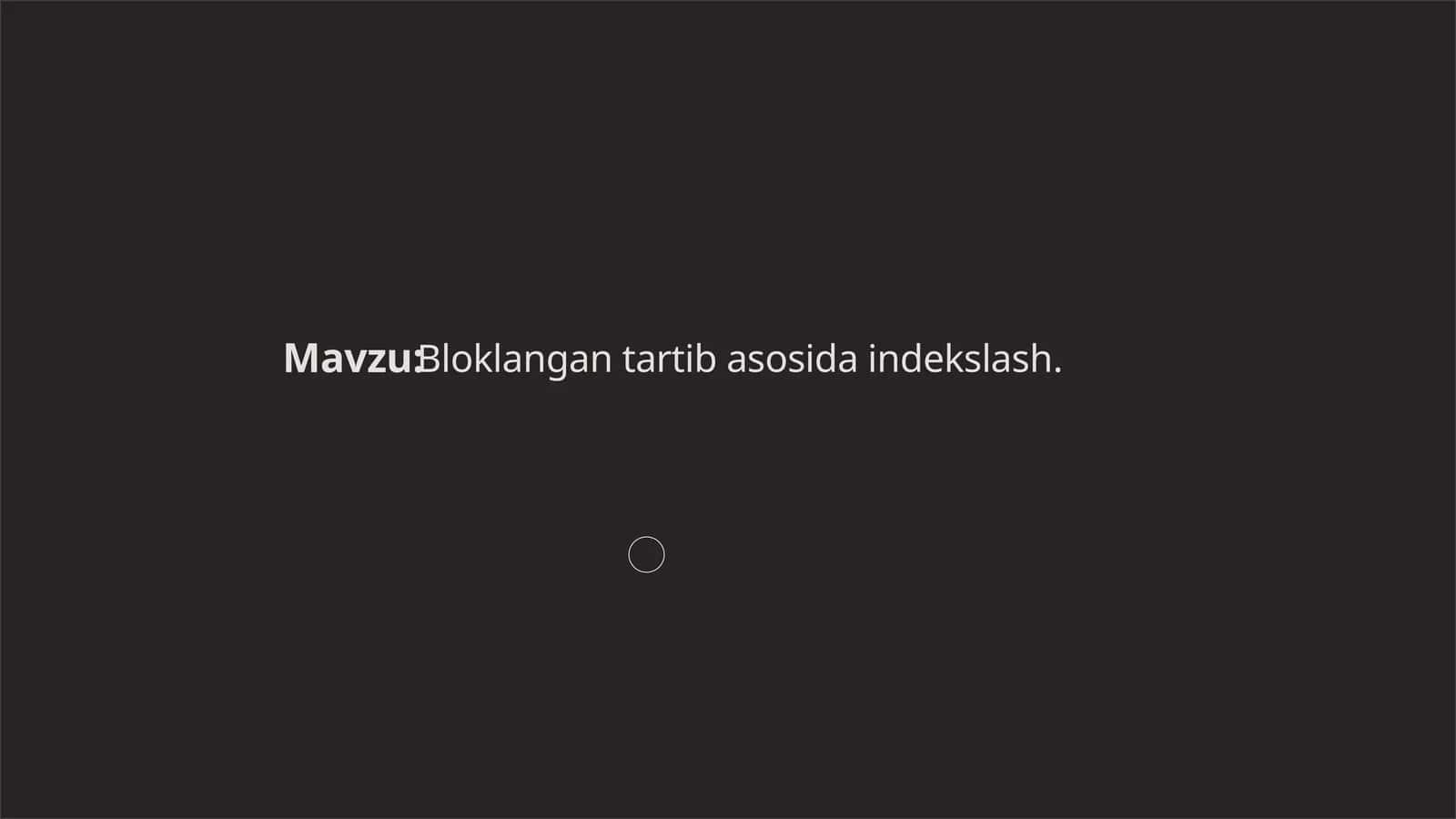 Bloklangan tartib asosida indekslash.