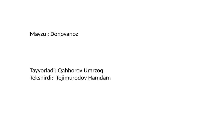 Donovanoz