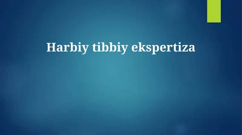 Harbiy tibbiy ekspertiza