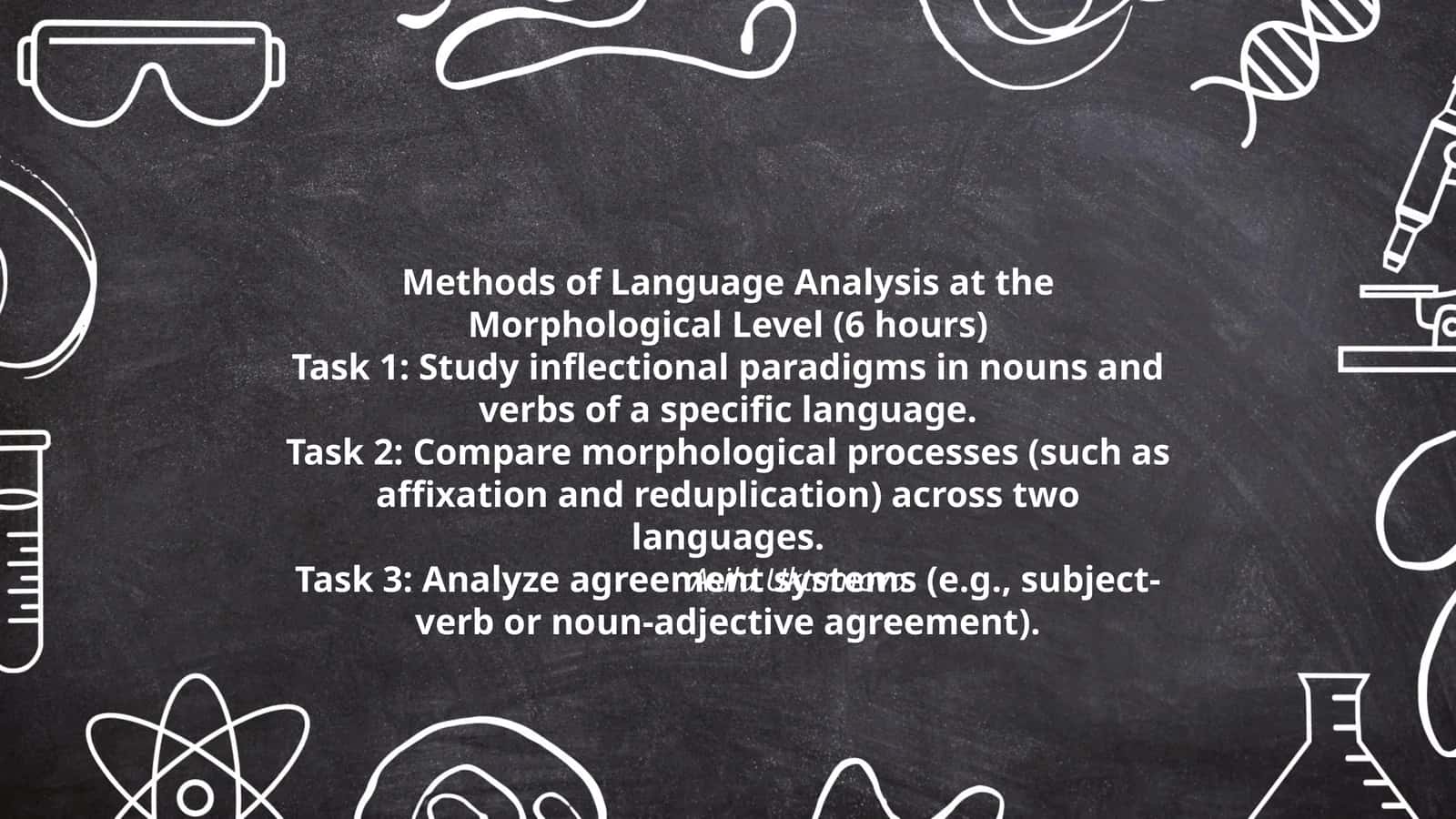 Methods of Language Analysis at the Morphological Level
