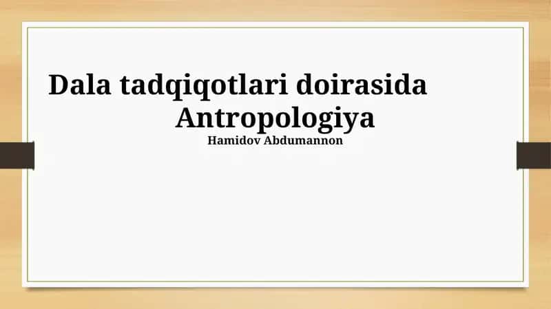 Antropologiya