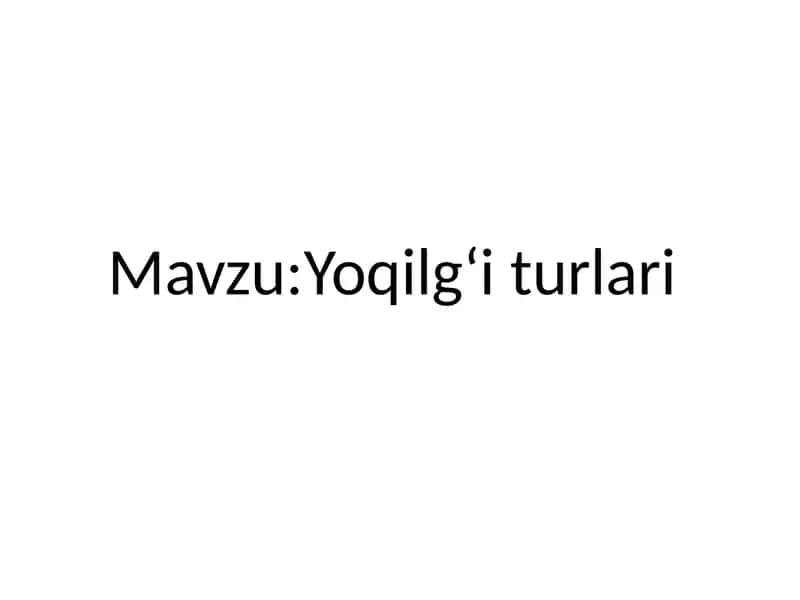 Yoqilgʻi