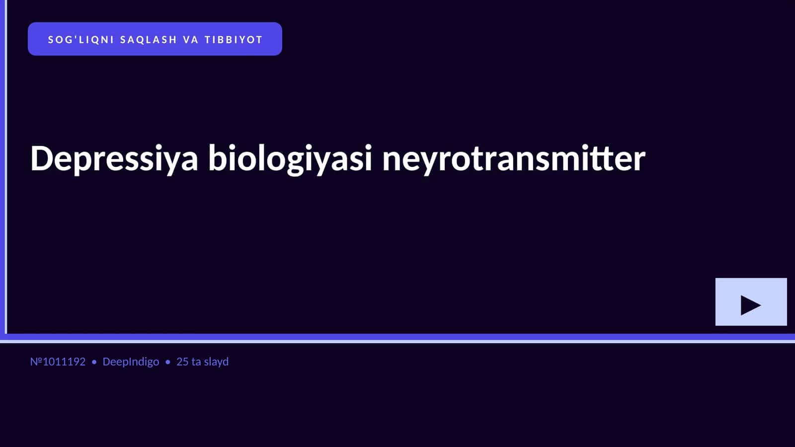 Depressiya biologiyasi neyrotransmitter