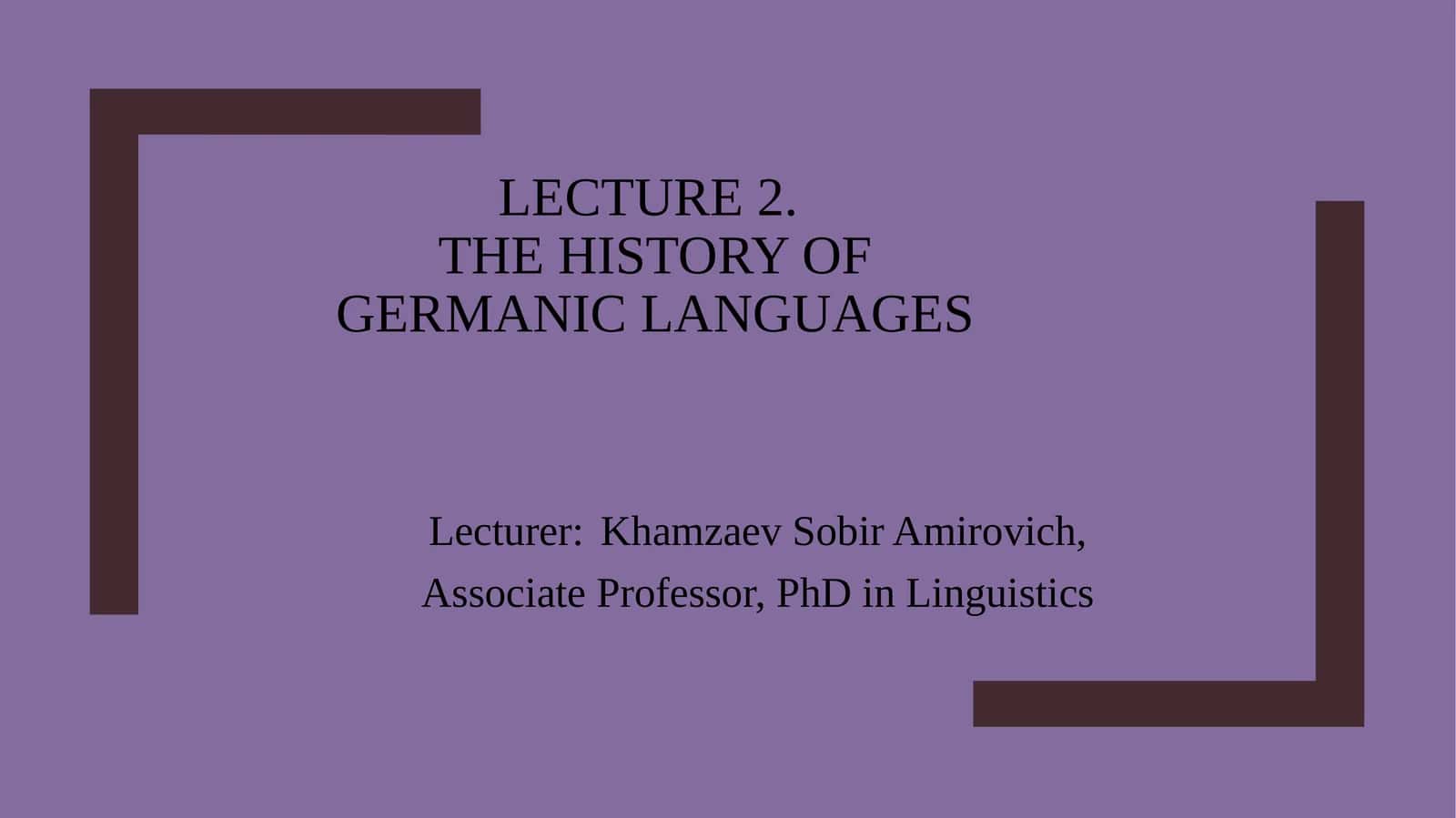 The history of GERMANIC LANGUAGES