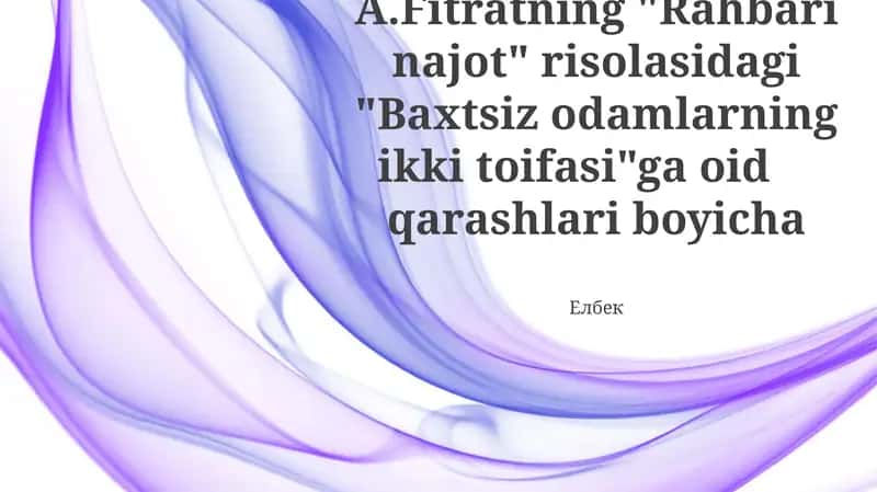 Rahbari Najot: Baxtsiz odamlarning ikki toifasi