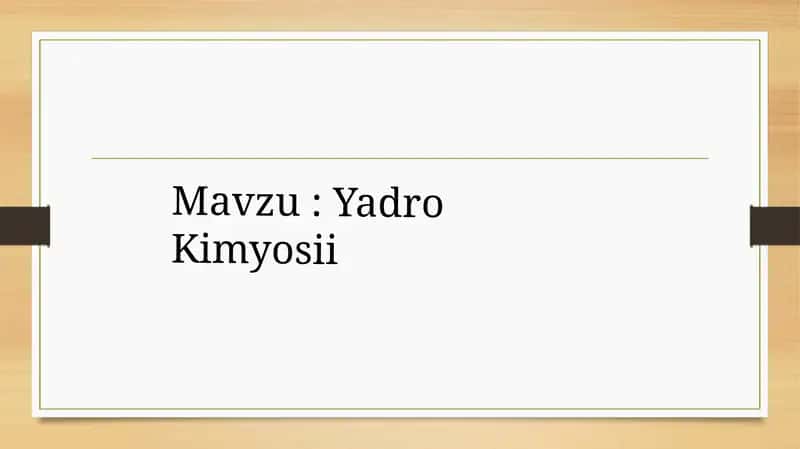 YadroKimyosii