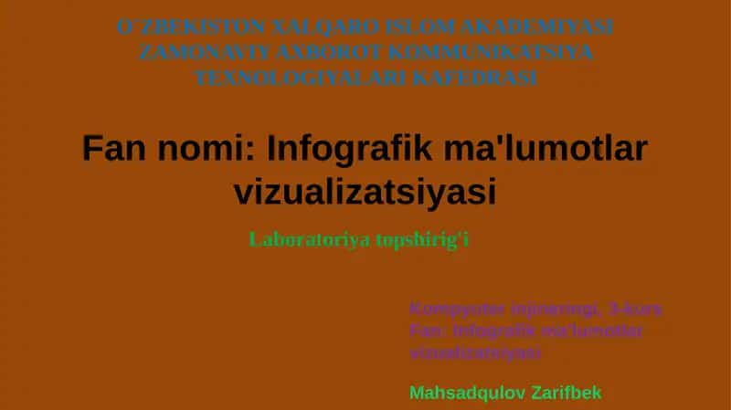 Infografik ma'lumotlar vizualizatsiyasi