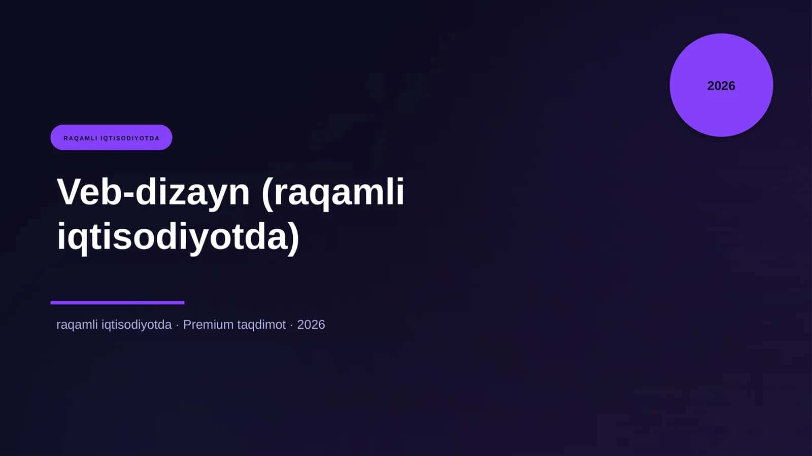 Veb-dizayn (raqamli iqtisodiyotda)