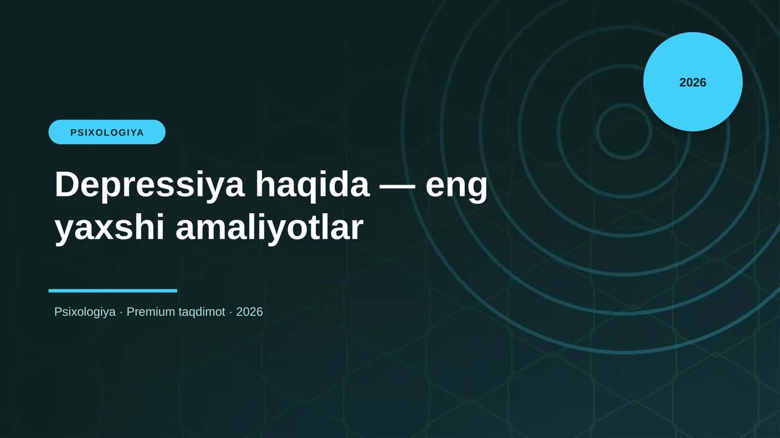 Depressiya haqida — eng yaxshi amaliyotlar