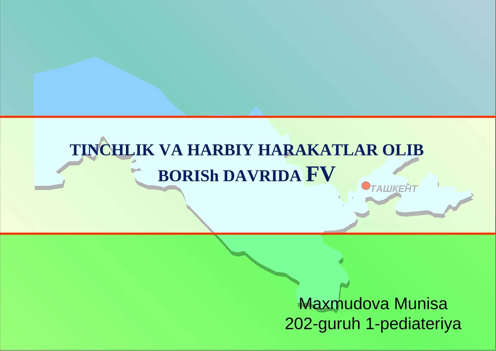 Tinchlik va harbiy harakatlar davrida FV