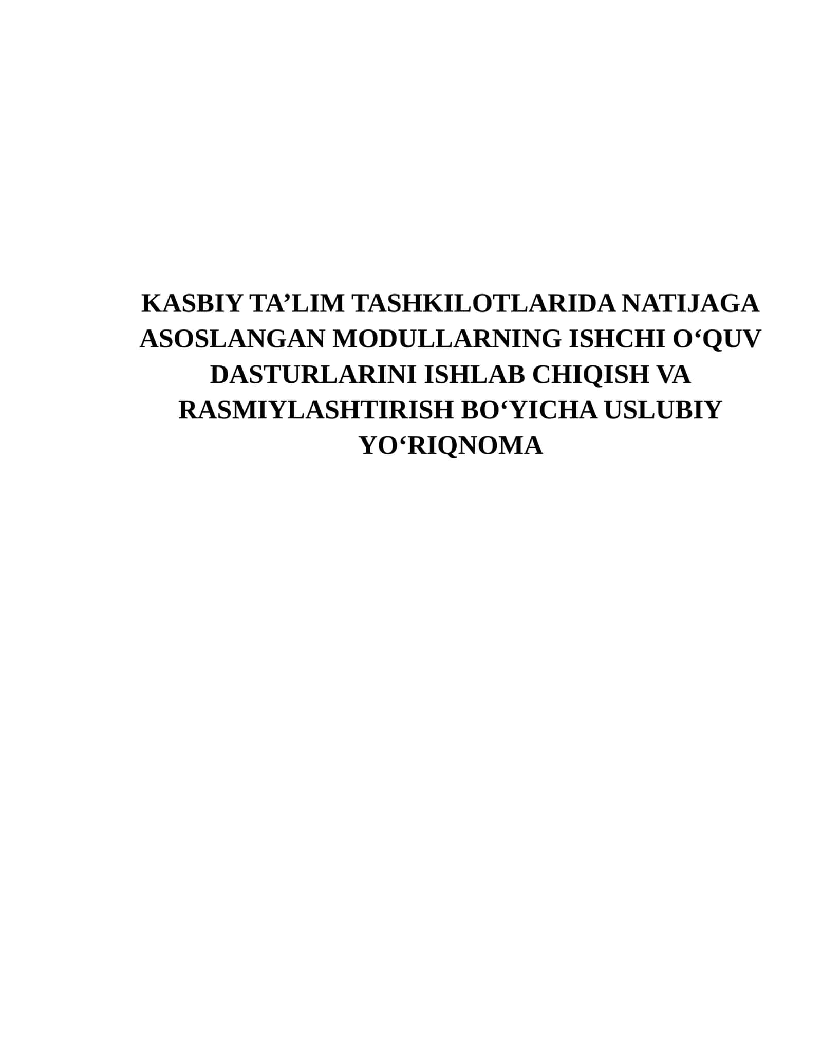 Ishchi dastur Avtomobil tuzulishi Modul