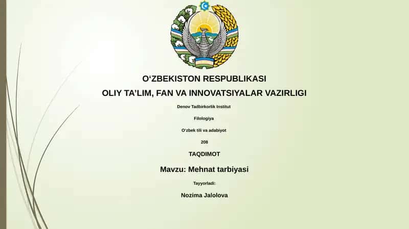 Mehnat tarbiyasi