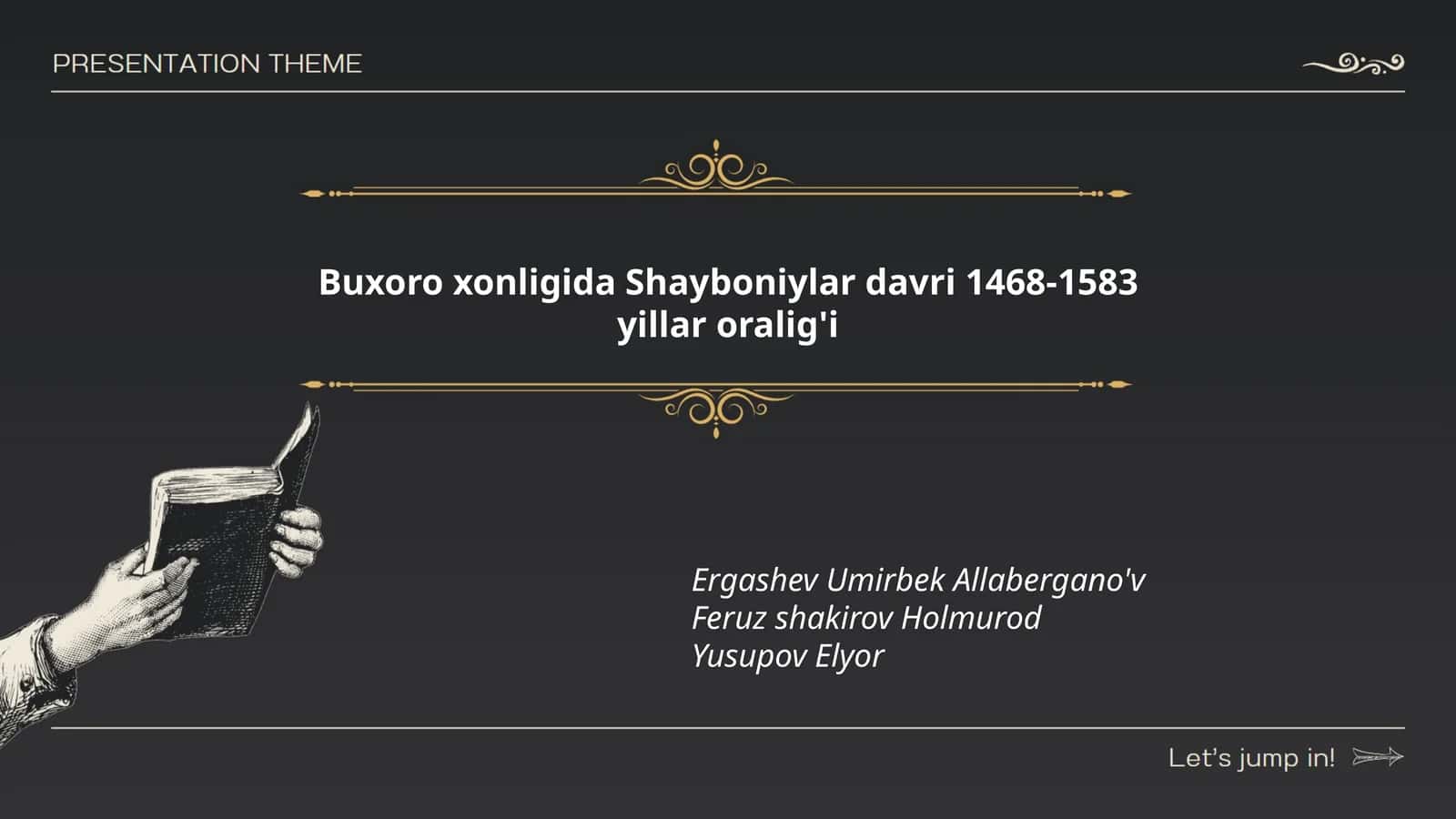 Buxoro xonligida Shayboniylar davri 1468-1583 yillar oralig'i