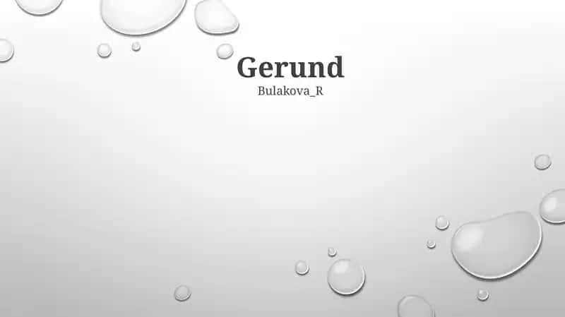 Gerund