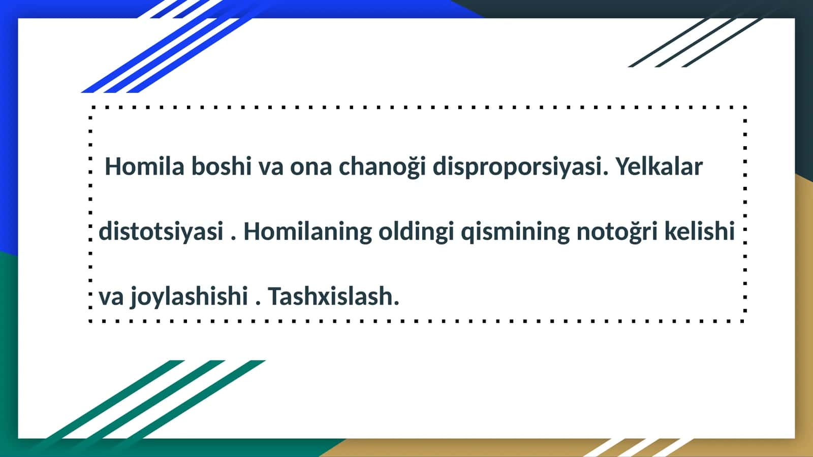 Chanoq bosh disproporsiyasi (CBD)