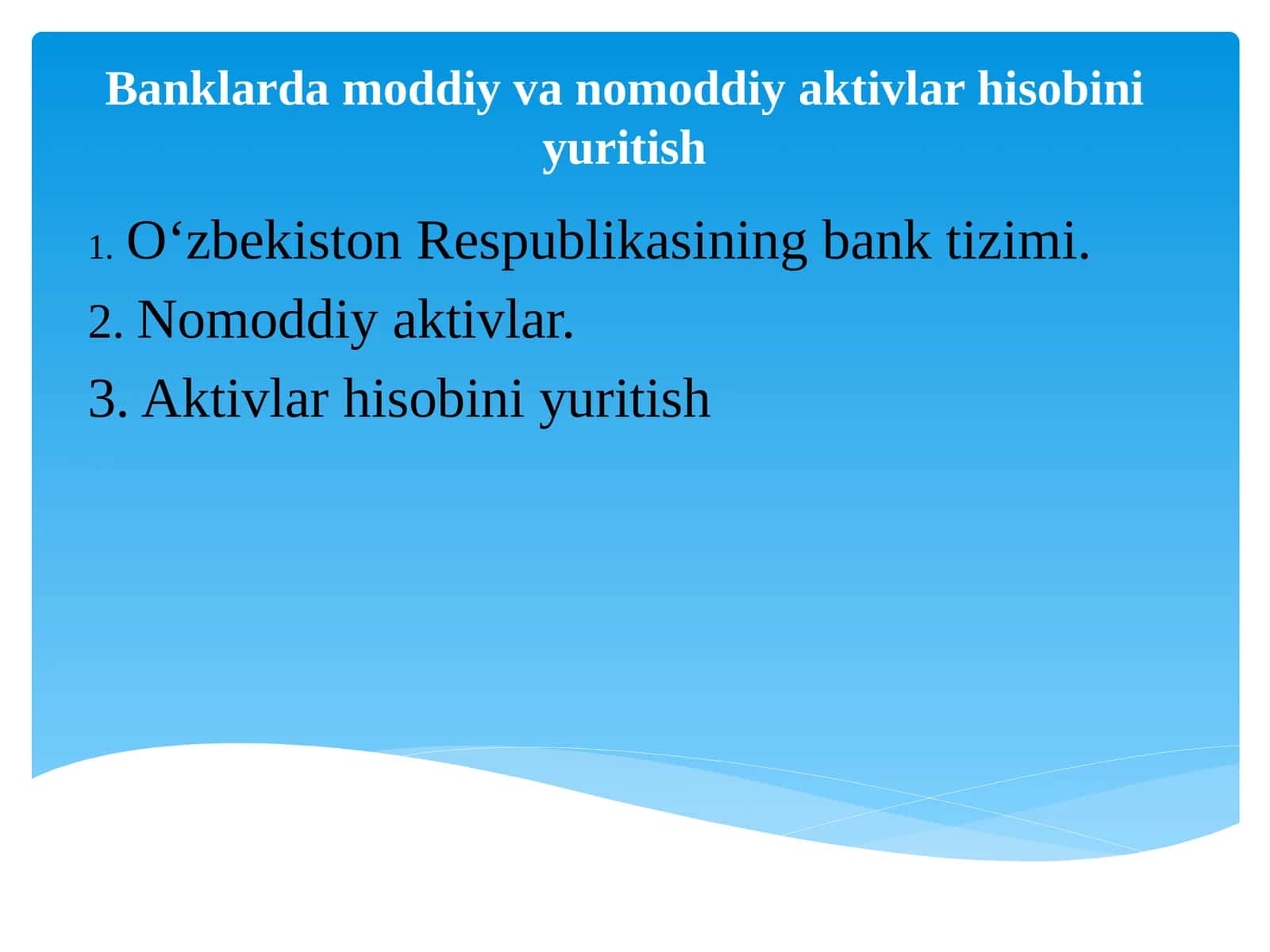 O‘zbekiston Respublikasi Bank tizimi
