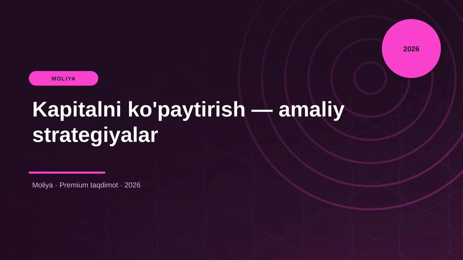 Kapitalni ko'paytirish — amaliy strategiyalar