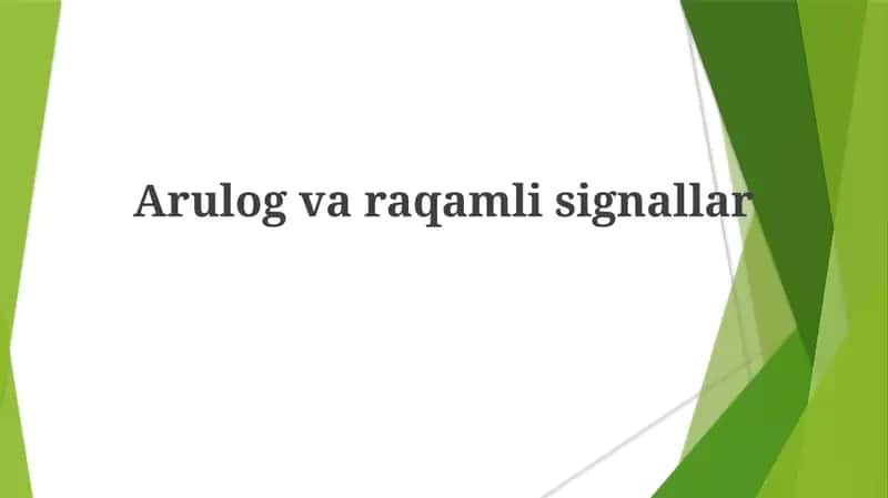 Arulogvaraqamlisignallar