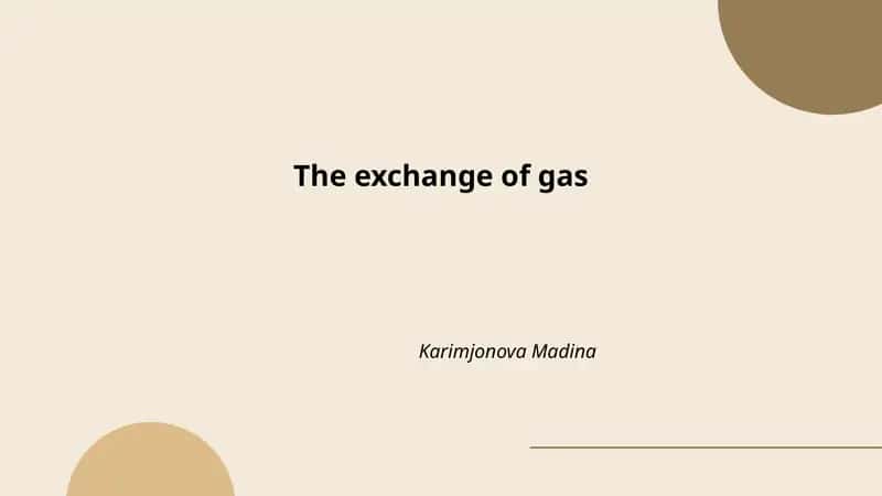 The exchange of gas