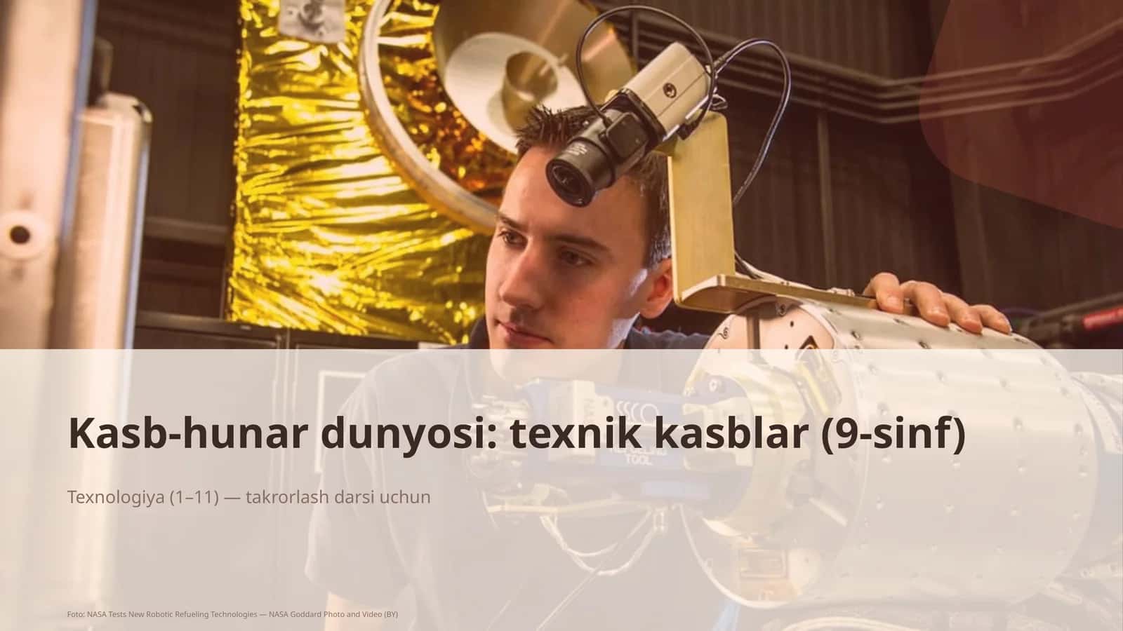 Kasb-hunar dunyosi: texnik kasblar (9-sinf)
