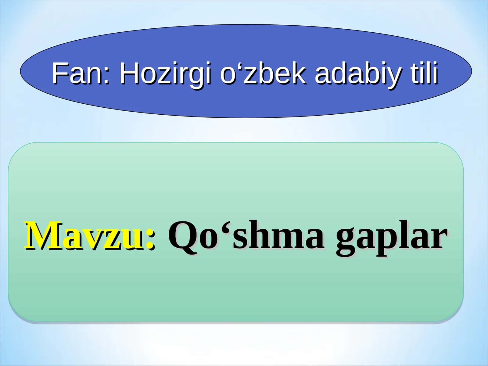 Qo‘shma gaplar