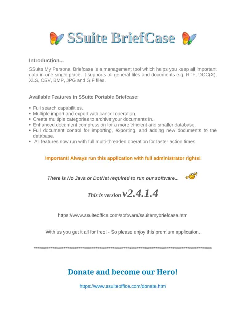 SSuite My Personal Briefcase