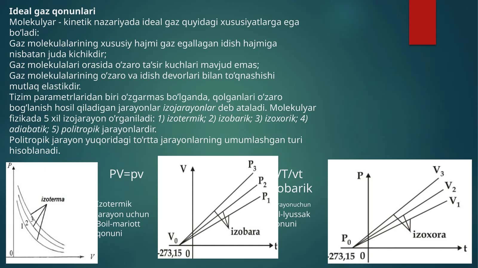 Idealgaz qonunlari