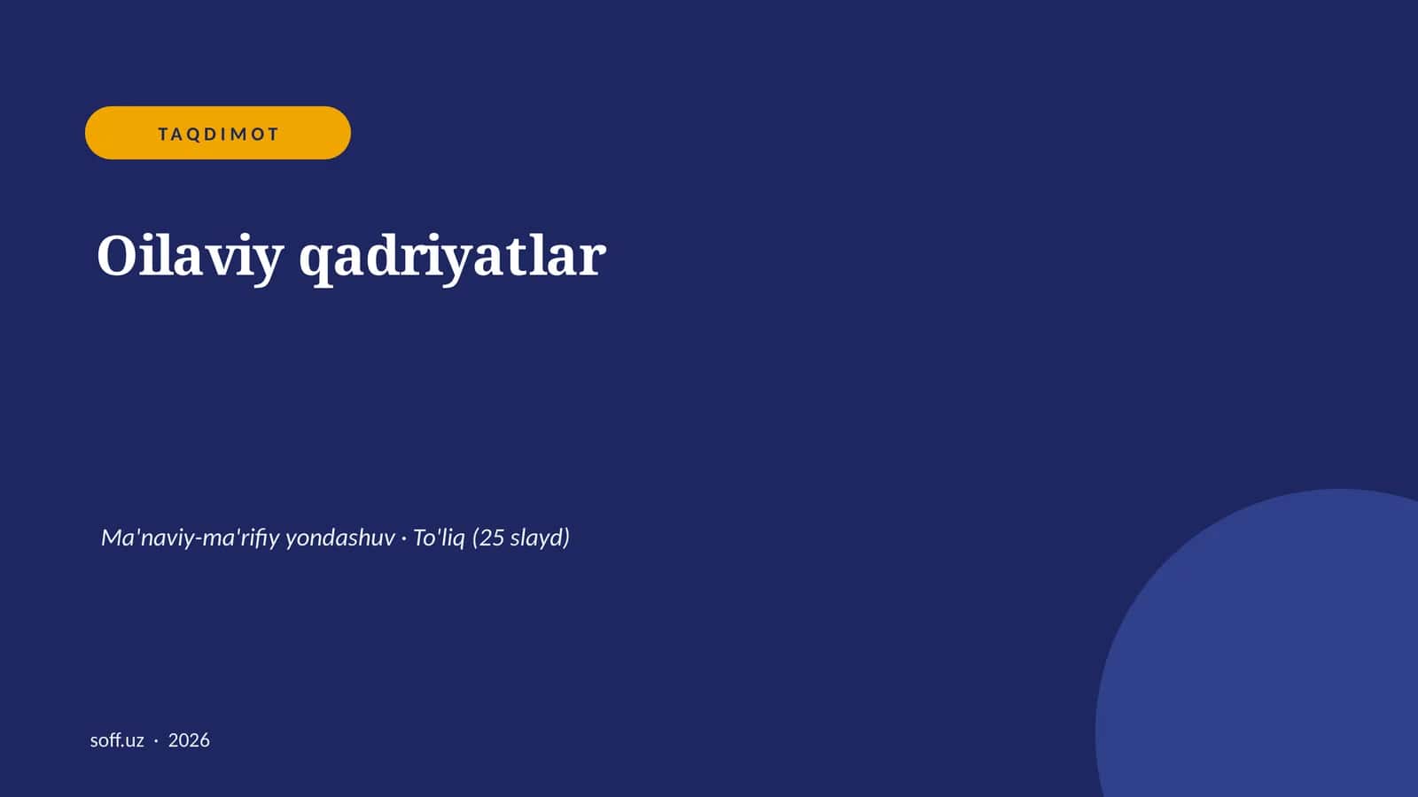 Oilaviy qadriyatlar