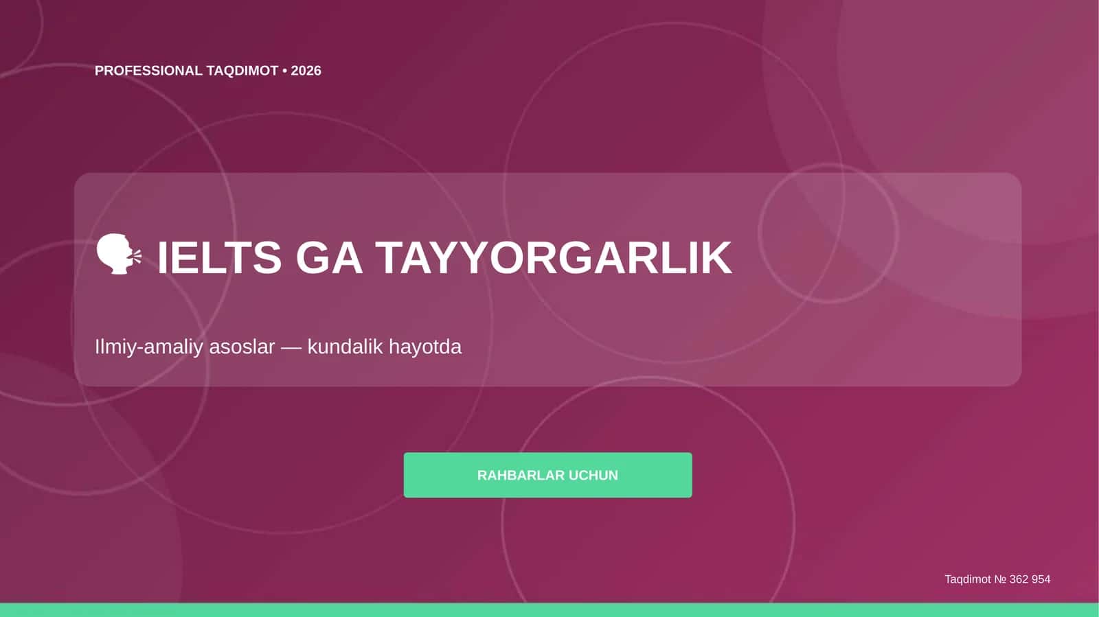 IELTS GA TAYYORGARLIK