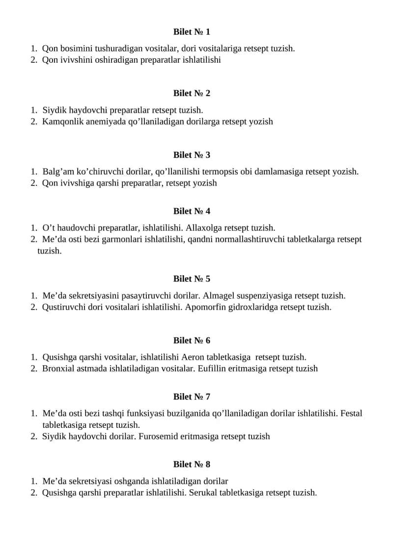 Me’da osti bezi garmonlari ishlatilishi