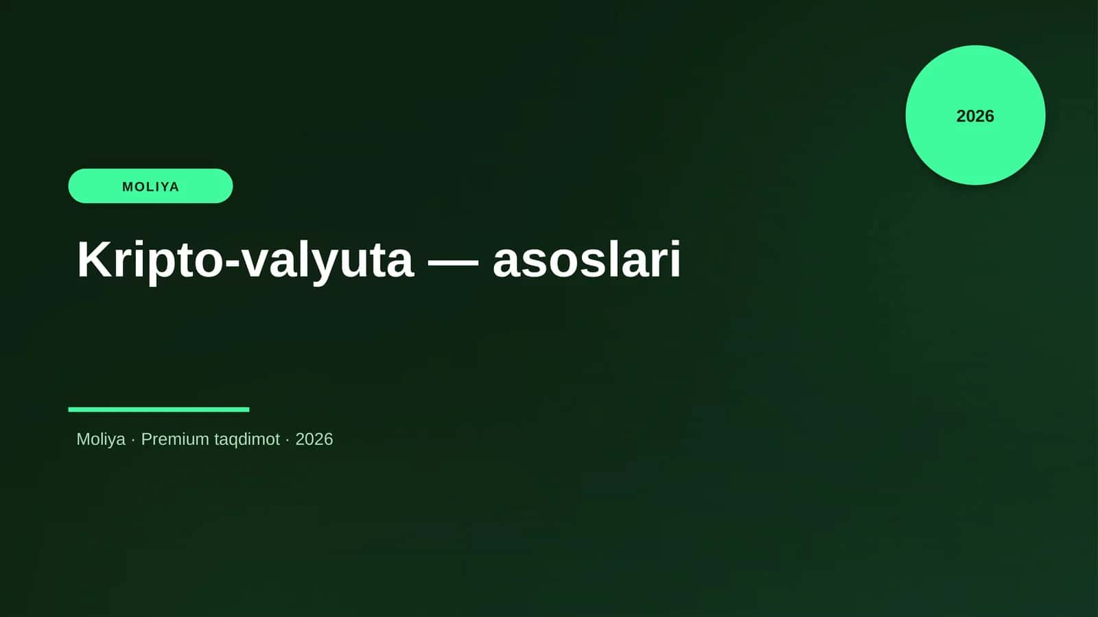 Kripto-valyuta — asoslari