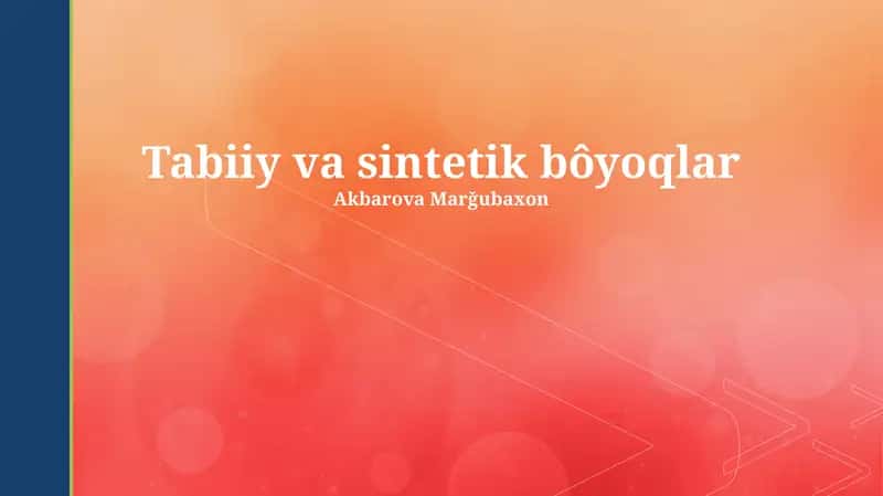 Tabiiy boʻyoqlar