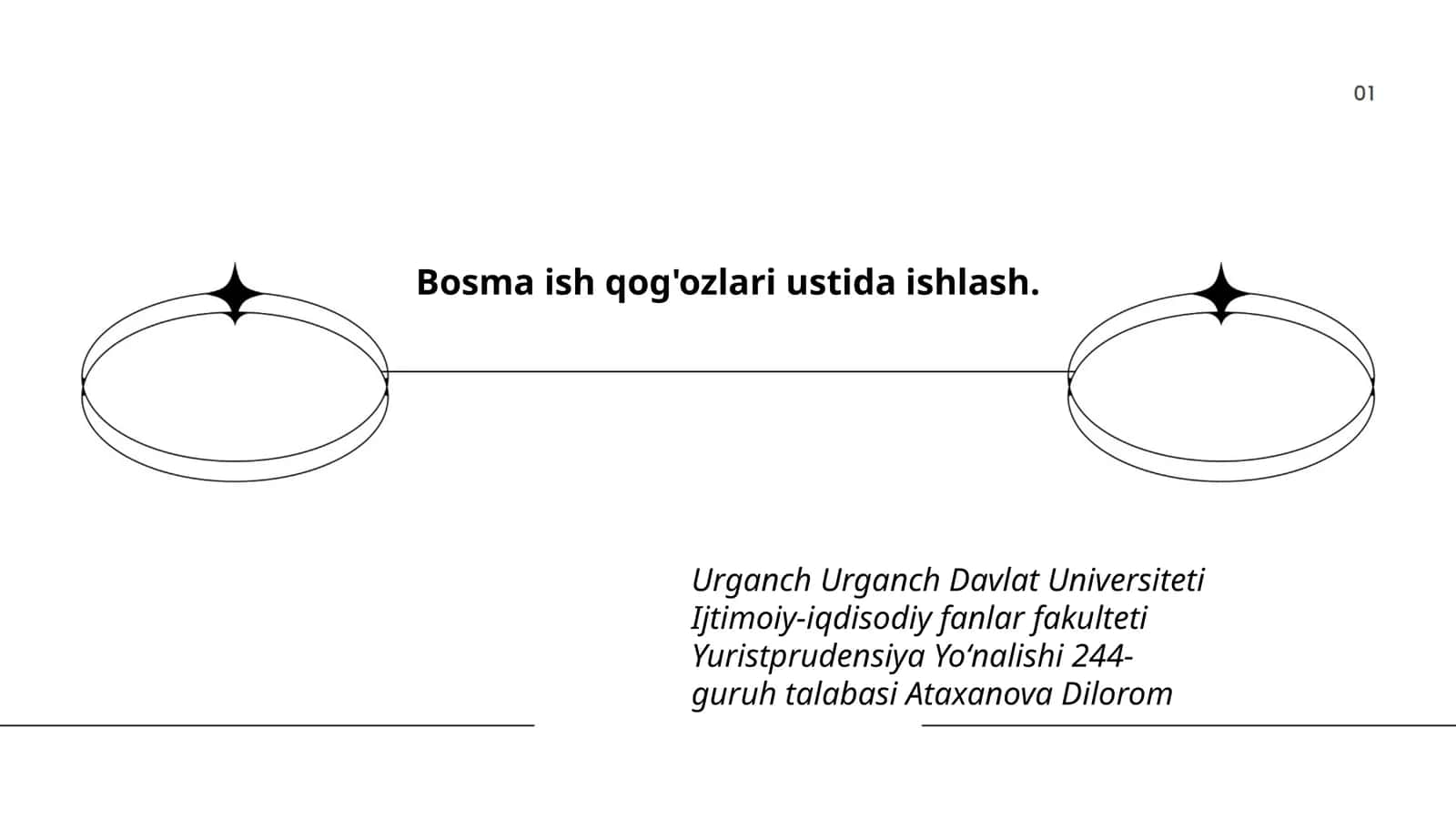Bosma ish qog'ozlari ustida ishlash