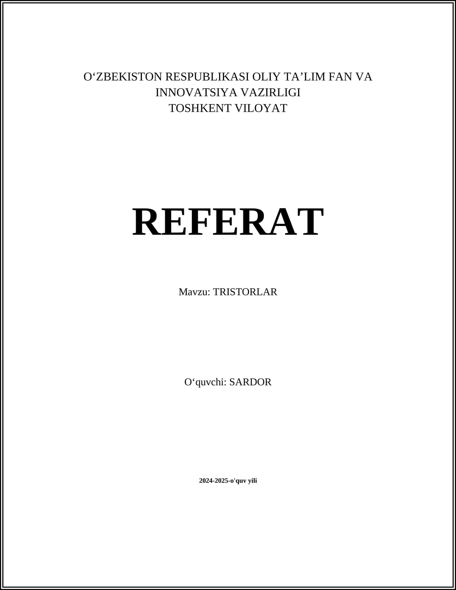 Tristorlar