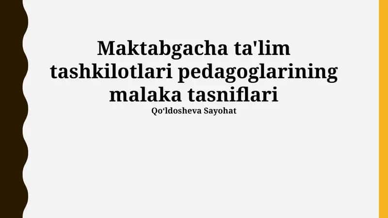 Malaka oshirish tizimi