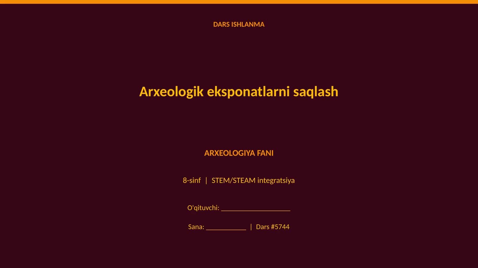 Arxeologik eksponatlarni saqlash