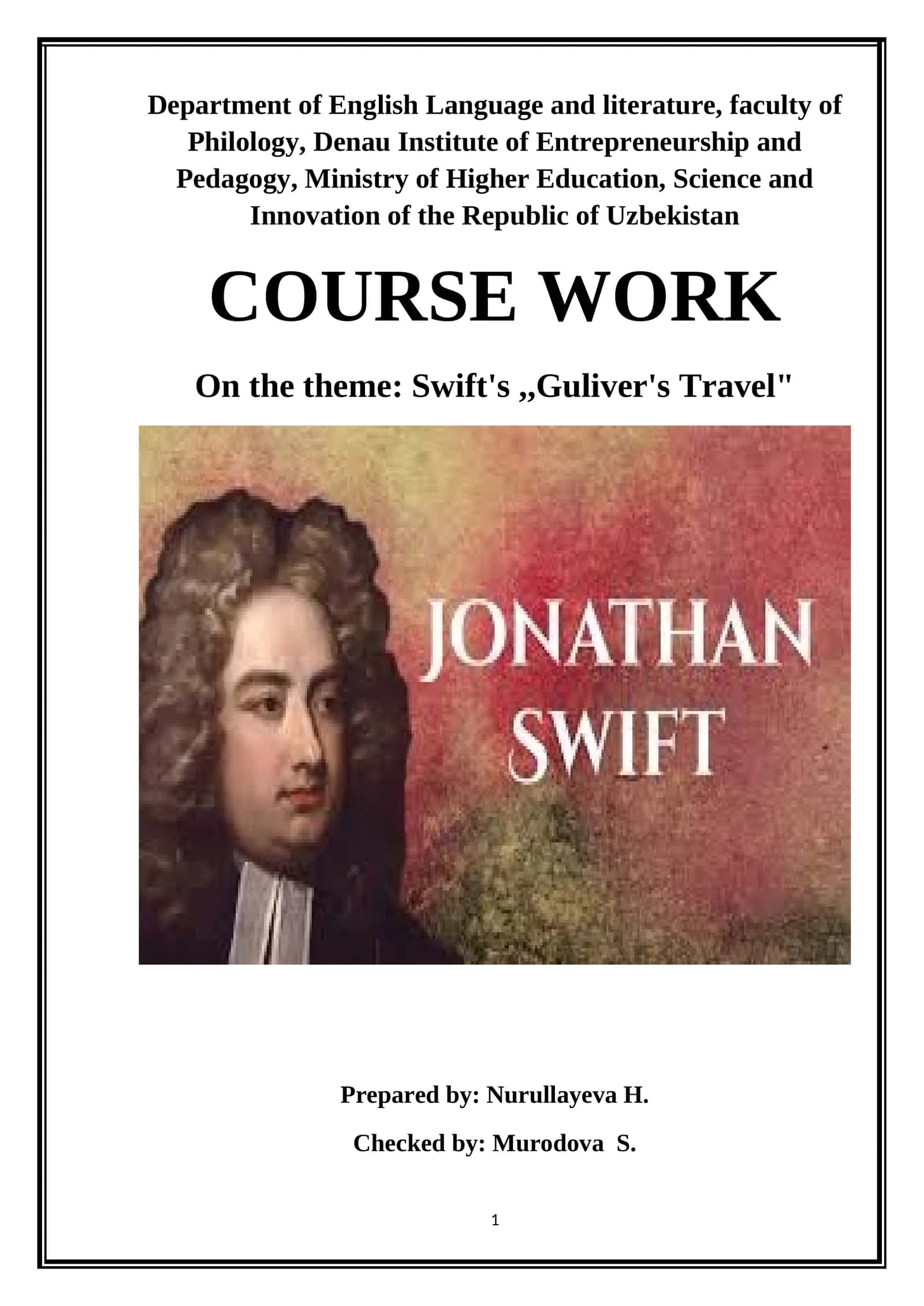 Swift's "Guliver's Travel"