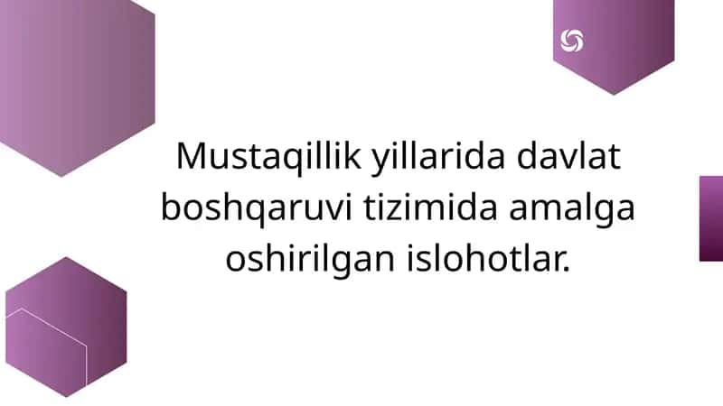 Davlat boshqaruvi tizimi