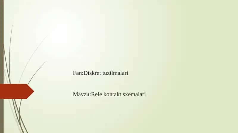 Rele Kontakt sxemalari