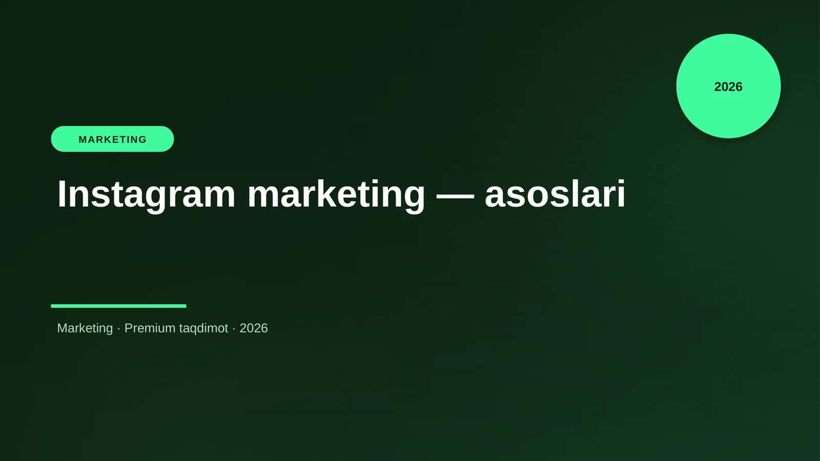 Instagram marketing — asoslari
